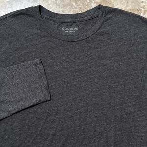 Goodlife Shirt Mens Large Grey Long Sleeve Tri Blend Crew Neck Made In USA